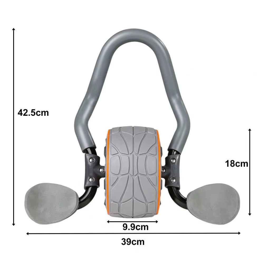 Abdominal Roller Abs Wheel with Elbow Support Knee Pad 4D Abs Roller Mute Exercise Wheels Core Fitness Workout Equipment