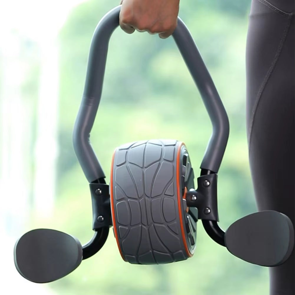 Abdominal Roller Abs Wheel with Elbow Support Knee Pad 4D Abs Roller Mute Exercise Wheels Core Fitness Workout Equipment